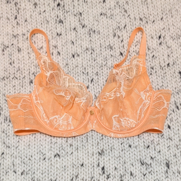 Understance apricot lace underwire bra, 32C - Picture 1 of 4